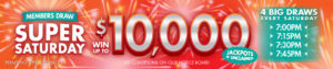 Super Saturday $10000 Jackpot Footer Banner